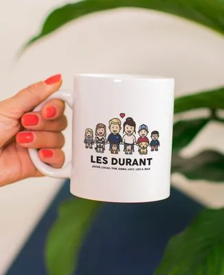 Affiche Famille figurines alignées personnalisé