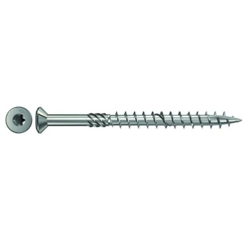 Bote de 150 vis de terrasse FISCHER TX inox tête fraisée/ filetage partiel 5,0 x 60 mm