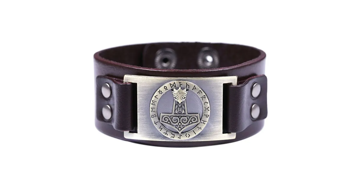Bracelet Viking marteau Thor brown -bronze