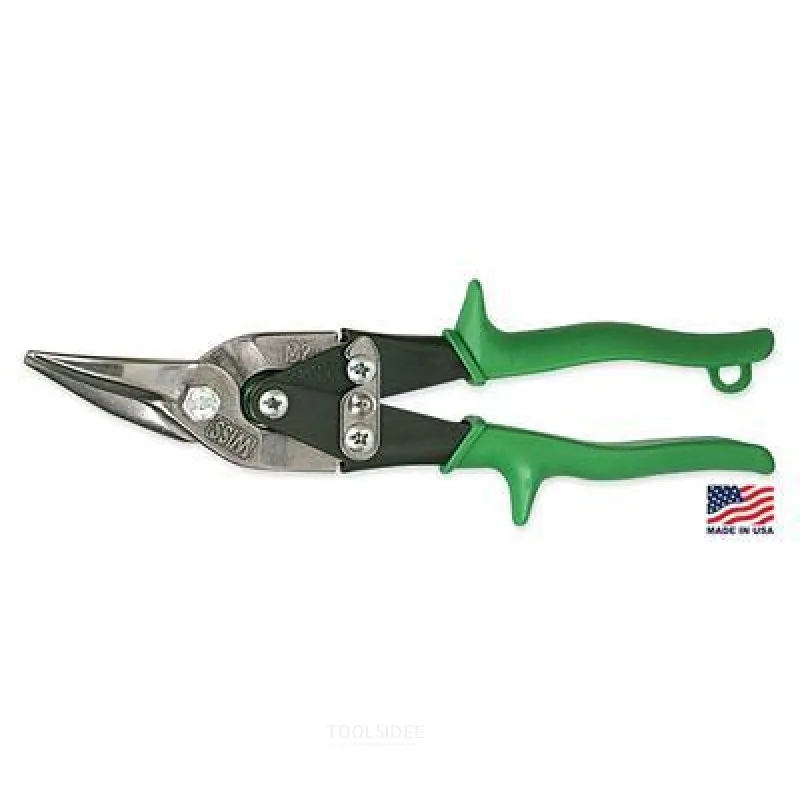 Cisailles à métaux Wiss, coupe à droite, vert, 248 mm