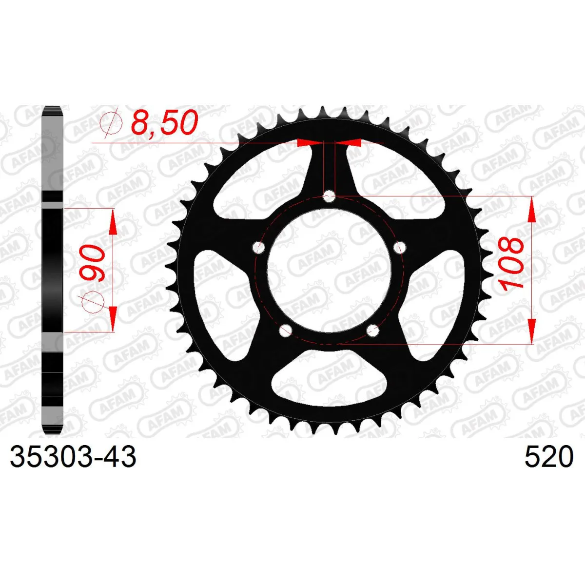 Couronne Acier AFAM 35303