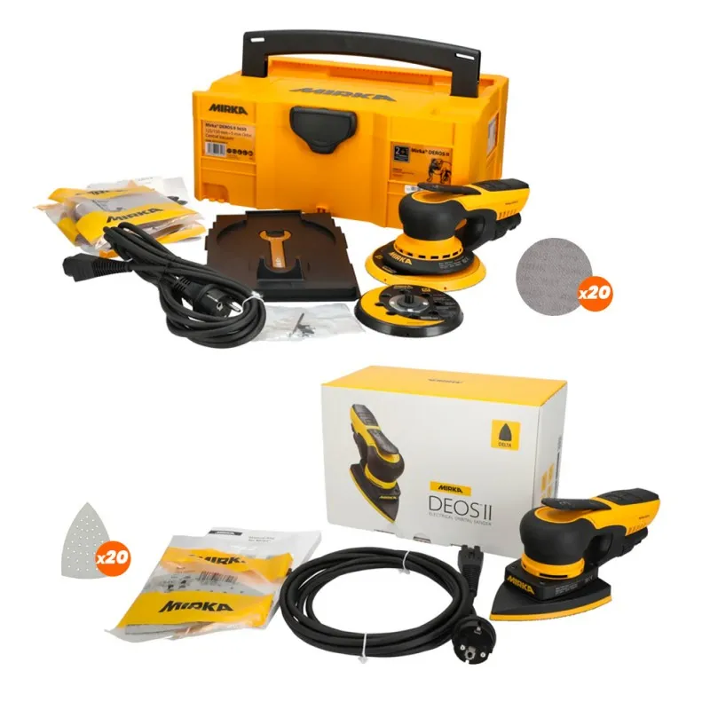 Duo Ponceuse excentrique DEROS II + Ponceuse Delta DEOS II Mirka