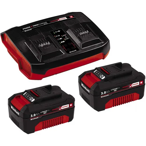 Einhell Starter Kit Power X Change - Double Chargeur rapide 36V 2x3...
