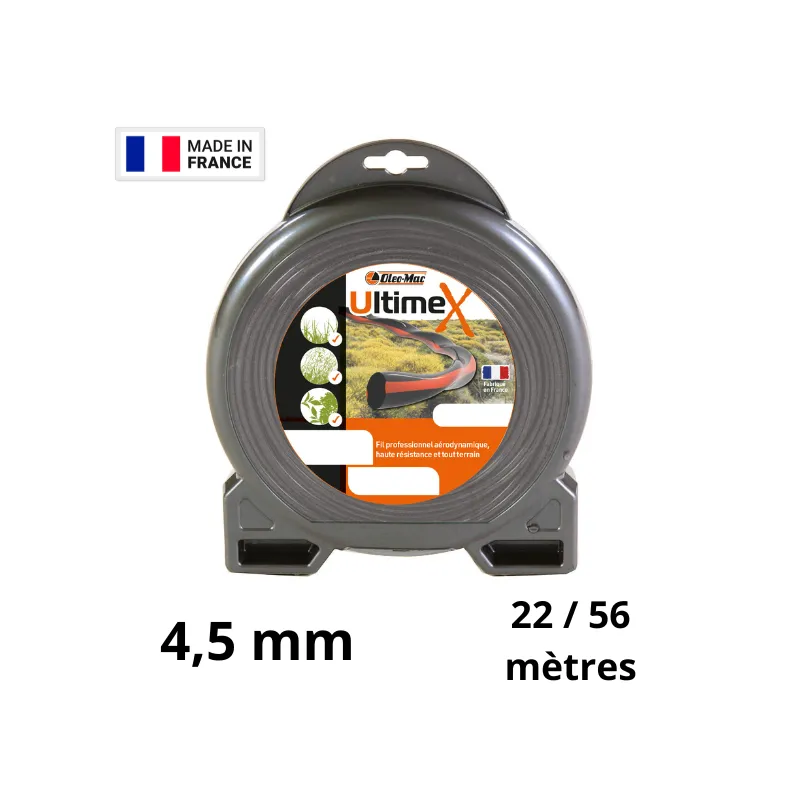 Fil débroussailleuse professionnel Oleo Mac Ultime X - 4,5 mm