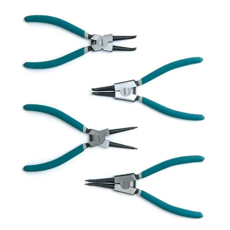 Jeu de pince circlips 4 pcs 7"" 180 mm Réf: THT114041 ** TOTAL
