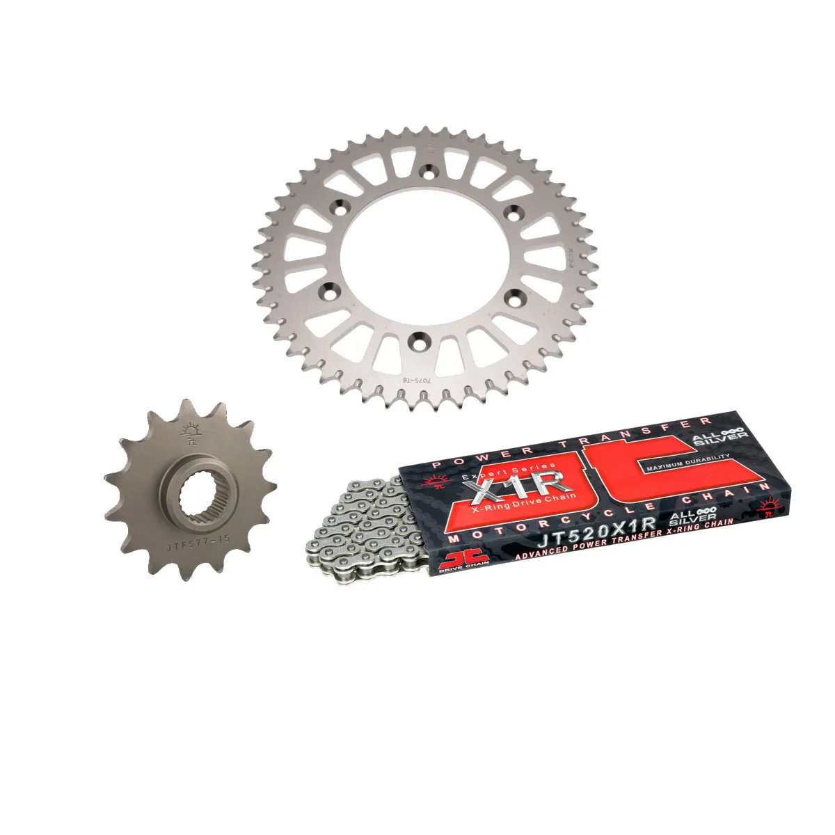 Kit chaine 520 acier JT - 610 TE 1991-2001