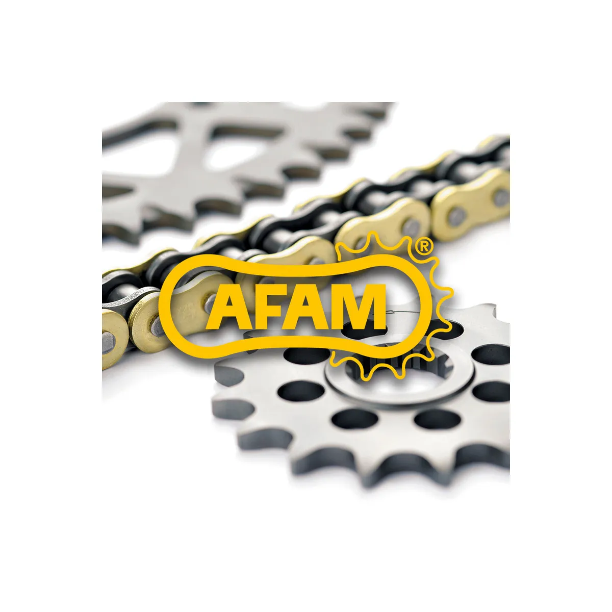 Kit chaine 520 AFAM - Couronne acier - Type de chaine au choix - KAWASAKI KLX 250