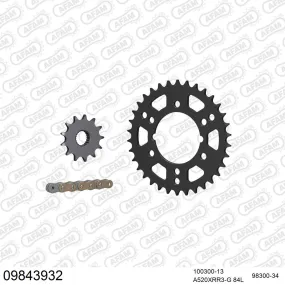 Kit chaine 520 AFAM - Couronne acier - Type de chaine au choix - POLARIS 400 L SPORT 1996-1999