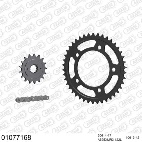 Kit chaine 525 AFAM - Couronne acier - Type de chaine au choix - HONDA VT 750 SHADOW SPIRIT 2007-2009
