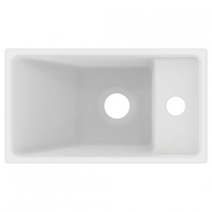 Lave-mains I LIFE S Blanc brillant - Version Droite | E211201