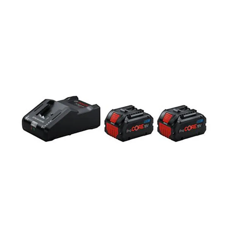 Lot de 2 Batteries BOSCH 8Ah ProCore avec chargeur ultra rapide GAL 18V-160 1600A02T5P Professional