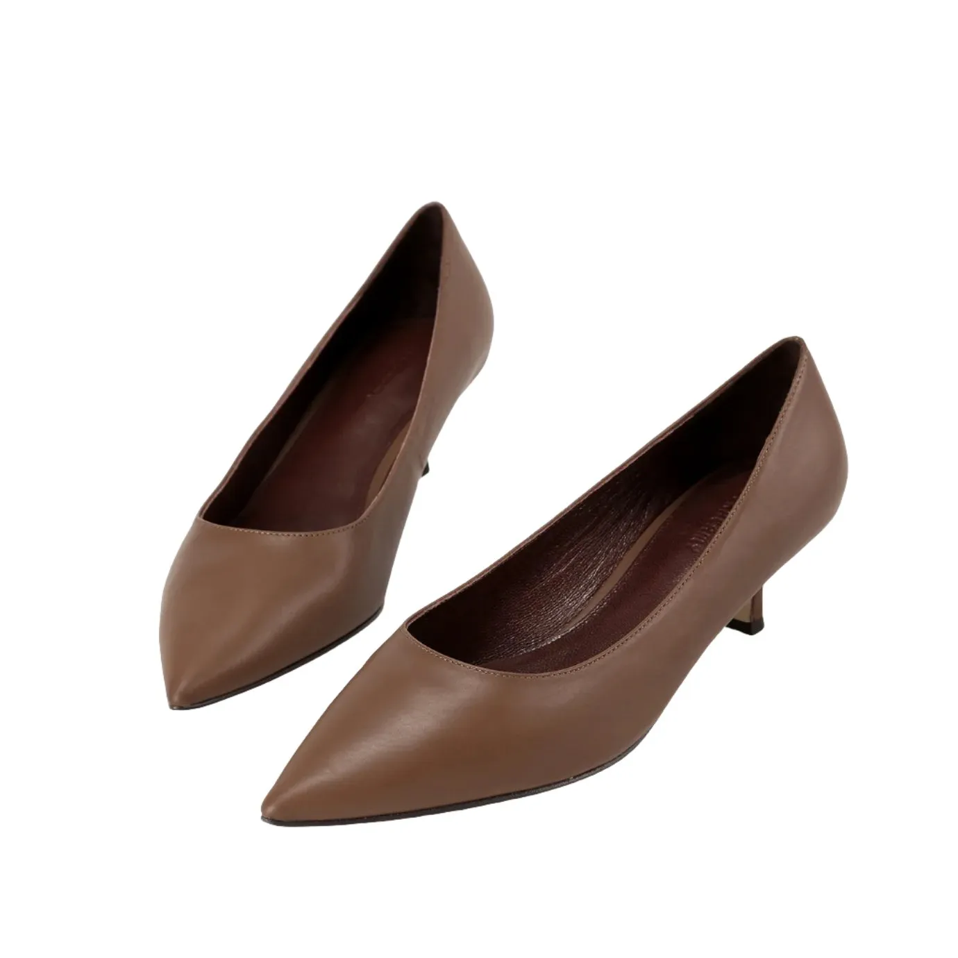 LOUISE Escarpin Talon Bas - Cacao