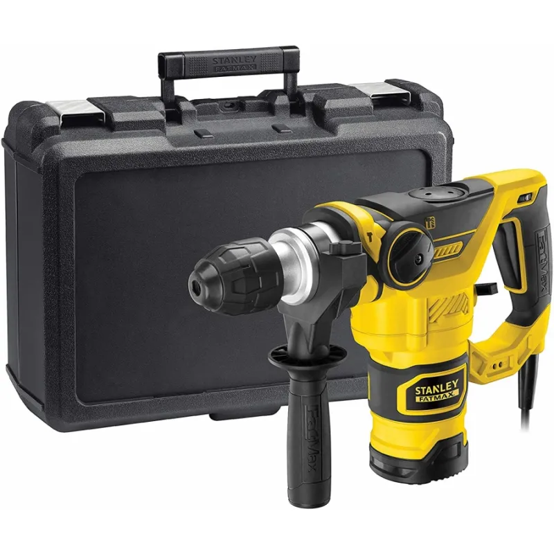 Marteau perforateur SDS+ 1250W 3,5 Joules Stanley Fatmax FME1250K 2 Pointes + ciseau SDS Valise