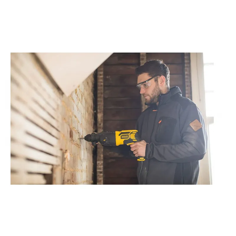 Marteau perforateur SDS +750W Stanley Fatmax + Poignée latérale +Tige 2 Pointes Burin plat Adaptateur SDS+ Mallette FME500K