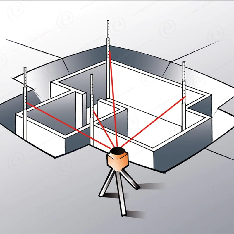 Niveau laser rotatif automatique GEO FENNEL FL245 HV + Trépied crémaillère 3m