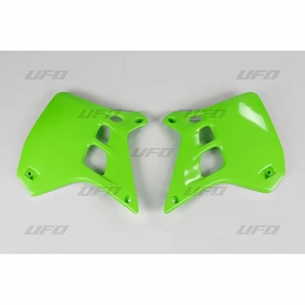 Ouïes de radiateur UFO vert Kawasaki KX250