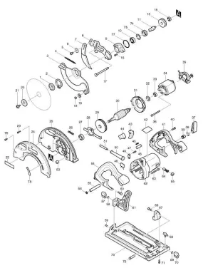 PIECES  DETACHEES SCIE CIRCULAIRE  MAKITA 5705R
