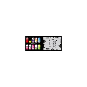 Pochoir Nail Art rectanglel n°214