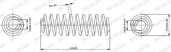 Ressort de suspension MONROE SP0653 