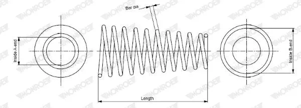 Ressort de suspension MONROE SP3066 