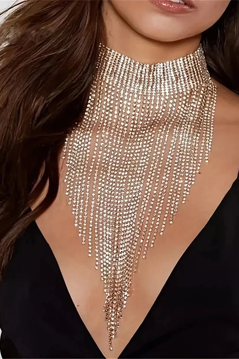 Tassel Rhinestone Necklace